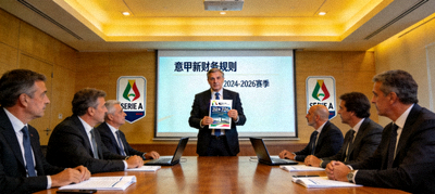 意甲联盟高层在新闻发布会上展示联赛未来发展蓝图