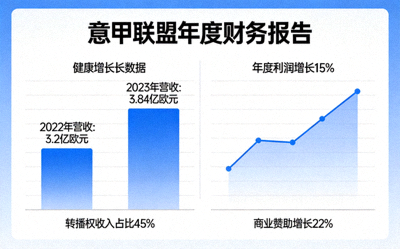 意甲联盟发布年度财务报告展示健康增长图表